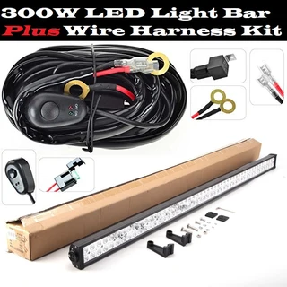 LED Light Bars: 300W 10~32V Hi-Power LED Auto Light Bar Plus Wire Harness Kit. Brand New Products.