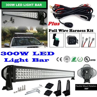 LED Light Bars: 300W 10~32V Hi-Power LED Auto Light Bar Plus Wire Harness Kit. Brand New Products.