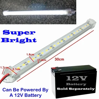 12V LED Rigid 30cm Strip Lights With On/Off Switch. Ideal For Use As Loadshedding Lamps. Brand New.