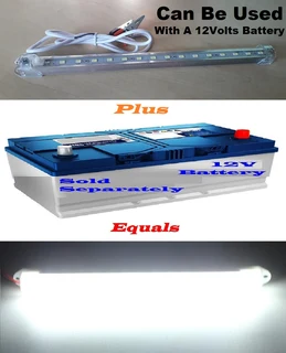 12V LED Rigid 30cm Strip Lights With On/Off Switch. Ideal For Use As Loadshedding Lamps. Brand New.
