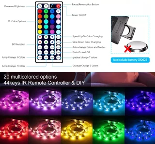 LED Strip Lights. 5metre RGB Rolls with Power Adapter, Control Box and Remote Control Kit. Brand NEW