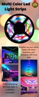 LED Strip Lights. 5metre RGB Rolls with Power Adapter, Control Box and Remote Control Kit. Brand NEW