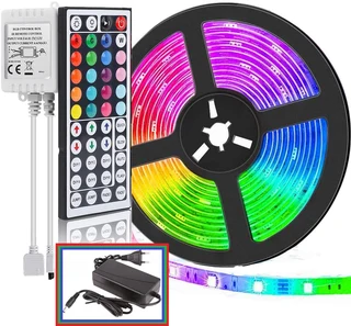 LED Strip Lights. 5metre RGB Rolls with Power Adapter, Control Box and Remote Control Kit. Brand NEW