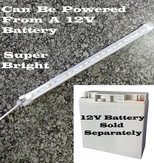 12V LED Rigid 500mm Strip Lights With On/Off Switch. Ideal For Use As Loadshedding Lamps. Brand New.