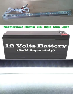 12V LED Rigid 500mm Strip Lights With On/Off Switch. Ideal For Use As Loadshedding Lamps. Brand New.