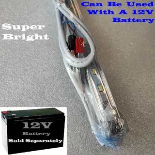 12V LED Rigid 500mm Strip Lights With On/Off Switch. Ideal For Use As Loadshedding Lamps. Brand New.
