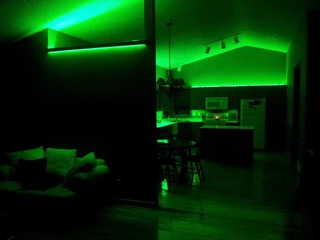 Green LED Strip Lights 12Volts Waterproof Dustproof SMD3528 in 5-metre Rolls. Brand New Products.