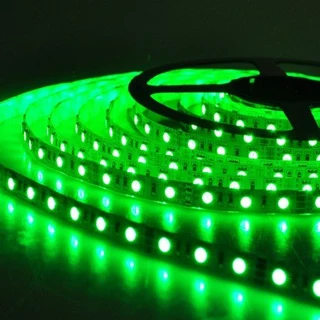 Green LED Strip Lights 12Volts Waterproof Dustproof SMD3528 in 5-metre Rolls. Brand New Products.