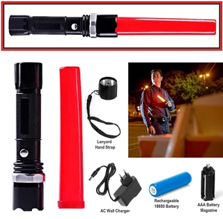 LED Hand-Held Traffic Safety Signal Light and Torch Rechargeable. Traffic Wand. Brand New Products.