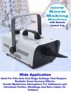 Stunning 600W Snow Making Machine, Wireless Remote Control Snowflake Maker 220V. Brand New Products.