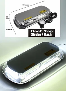 White COB LED Car Roof Top Strobe Flash Light Magnetic Mount. Ideal For Security. Brand New Products