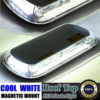 White COB LED Car Roof Top Strobe Flash Light Magnetic Mount. Ideal For Security. Brand New Products