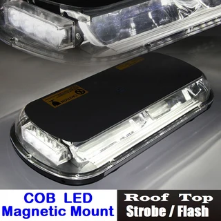White COB LED Car Roof Top Strobe Flash Light Magnetic Mount. Ideal For Security. Brand New Products