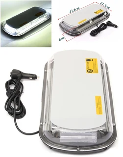 White COB LED Car Roof Top Strobe Flash Light Magnetic Mount. Ideal For Security. Brand New Products