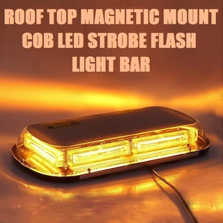 Amber / Orange / Yellow COB LED Car Roof Top Strobe Flash Light. Magnetic Mount. Brand New Products.