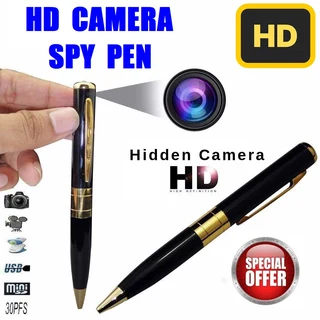 Spy Pen Digital Colour Video Audio Recorder with Micro SD Card Slot. Golden Trim. Brand New Products