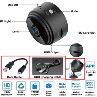 Miniature WiFi Spy Camera, Portable HD VCR DVR Camera with Night Vision, Motion Sensor and more. NEW