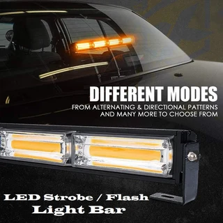 Amber Orange Yellow COB LED Strobe Flash Vehicle Light Bars. Single Sided. Brand New Products.