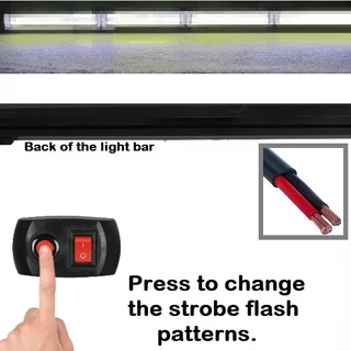 Cool White COB LED Flash Strobe Vehicle Light Bars. Single Sided, Multiple Modes. Brand New Products