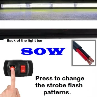 Cool White COB LED Flash Strobe Vehicle Light Bars. Single Sided, Multiple Modes. Brand New Products