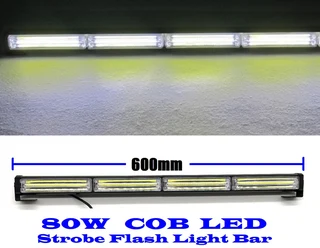 Cool White COB LED Flash Strobe Vehicle Light Bars. Single Sided, Multiple Modes. Brand New Products