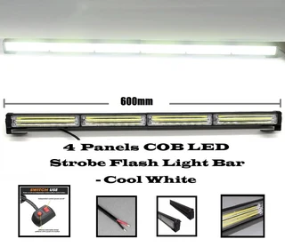 Cool White COB LED Flash Strobe Vehicle Light Bars. Single Sided, Multiple Modes. Brand New Products