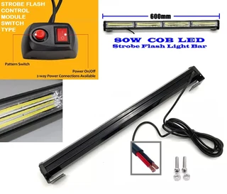 Cool White COB LED Flash Strobe Vehicle Light Bars. Single Sided, Multiple Modes. Brand New Products
