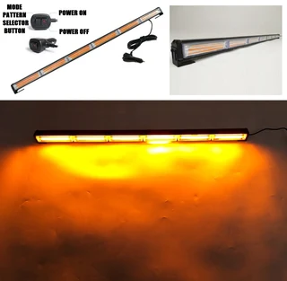 Amber Orange Yellow COB LED Strobe Vehicle Flash Light Bar Single Sided 900mm. Brand New Products.