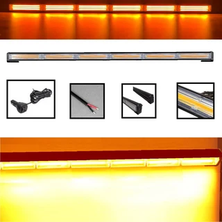 Amber Orange Yellow COB LED Strobe Vehicle Flash Light Bar Single Sided 900mm. Brand New Products.
