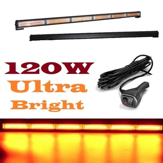 Amber Orange Yellow COB LED Strobe Vehicle Flash Light Bar Single Sided 900mm. Brand New Products.