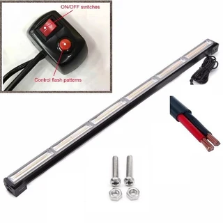 Cool White COB LED Strobe Flash Vehicle Light Bar. Single Sided 900mm 6 COB Pods. Brand New Products