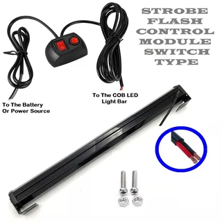 Cool White COB LED Strobe Flash Vehicle Light Bar. Single Sided 900mm 6 COB Pods. Brand New Products