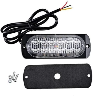 Cool White LED Flash Cluster Strobe Grille Bumper Lights Double Row 12V/24V. Brand New Products.