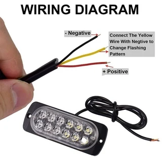 Cool White LED Flash Cluster Strobe Grille Bumper Lights Double Row 12V/24V. Brand New Products.