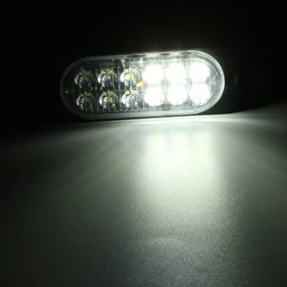 Cool White LED Flash Cluster Strobe Grille Bumper Lights Double Row 12V/24V. Brand New Products.