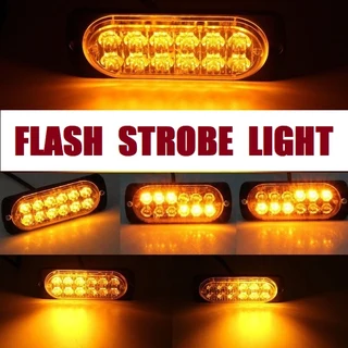 Amber Orange Yellow LED Flash Cluster Strobe Grille Lights Double Row 12V/24V. Brand New Products.