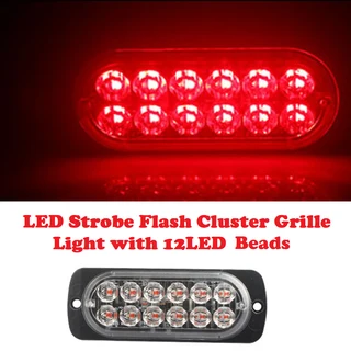 Red LED Strobe Flash Cluster Grille Bumper Side Marker Lights Double Row 12V/24V. Brand New Products
