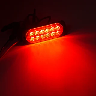 Red LED Strobe Flash Cluster Grille Bumper Side Marker Lights Double Row 12V/24V. Brand New Products