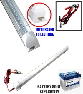 12V LED Integrated Tube Lights Complete With Alligator Clips and Leads. Brand New Turn Key Products.