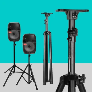 Heavy Duty TriPod Speaker Stands. Telescoping and Adjustable. In Black Colour. Brand New Products.