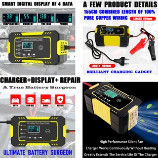 Fully Automatic Battery Chargers 12V 6A Smart Pulse Repair LCD Battery Chargers. Brand New Products.