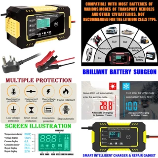 Fully Automatic Battery Chargers 12V 6A Smart Pulse Repair LCD Battery Chargers. Brand New Products.