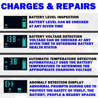 Automatic Battery Chargers 12V 6A Smart Pulse Repair LCD Battery Chargers for Automobiles. Brand NEW