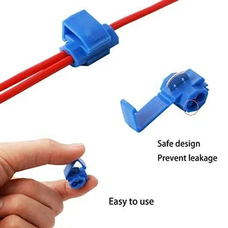 Solderless Wire Connectors Terminals Crimp Electrical Lock Quick Splice. Blue. Brand New Products.