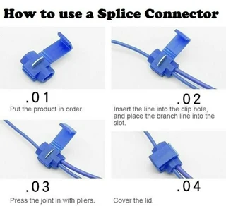 Solderless Wire Connectors Terminals Crimp Electrical Lock Quick Splice. Blue. Brand New Products.
