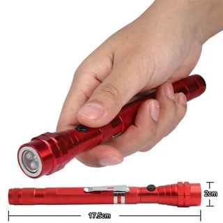 Multifunctional Magnetic Flexi-Telescopic Bendable Pick-Up-Tool LED Torches Metallic Red.  Brand NEW