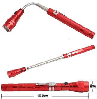Multifunctional Magnetic Flexi-Telescopic Bendable Pick-Up-Tool LED Torches Metallic Red.  Brand NEW