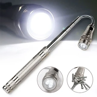 Multifunctional Magnetic Flexi-Telescopic Bendable Pick-Up-Tool LED Torches Metallic Gold  Brand NEW