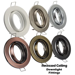 Downlight Fittings: Nouveau Classic Design with Swivel Tilt Function in Assorted Colours. Brand NEW.