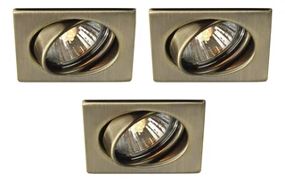 Downlight Fittings: Square Nouveau Classic Design with Swivel Tilt Function in Assorted Colours. NEW